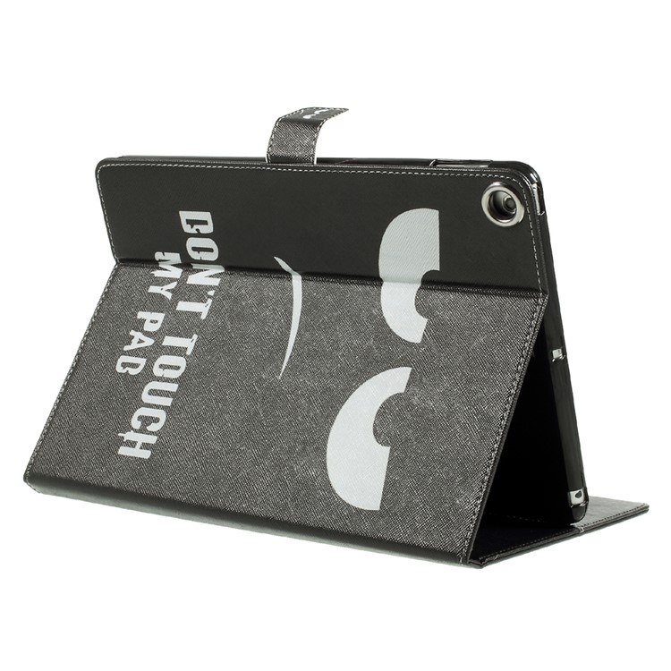 Dual-Sided Pattern Printing Leather Tablet Case Protector for iPad 9.7 (2018) / 9.7 (2017) - Do Not Touch My Pad-5