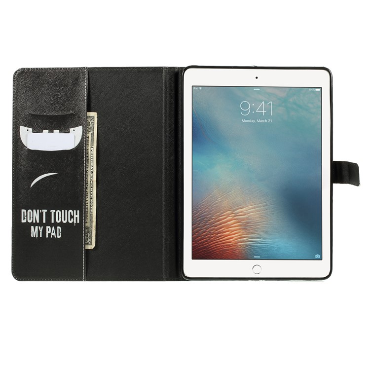 Dual-Sided Pattern Printing Leather Tablet Case Protector for iPad 9.7 (2018) / 9.7 (2017) - Do Not Touch My Pad-6