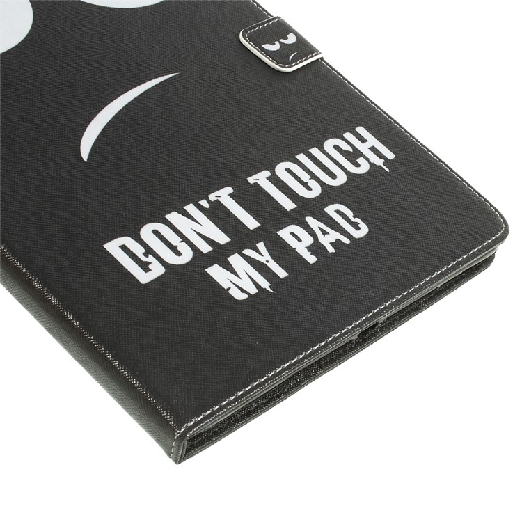 Dual-Sided Pattern Printing Leather Tablet Case Protector for iPad 9.7 (2018) / 9.7 (2017) - Do Not Touch My Pad-7