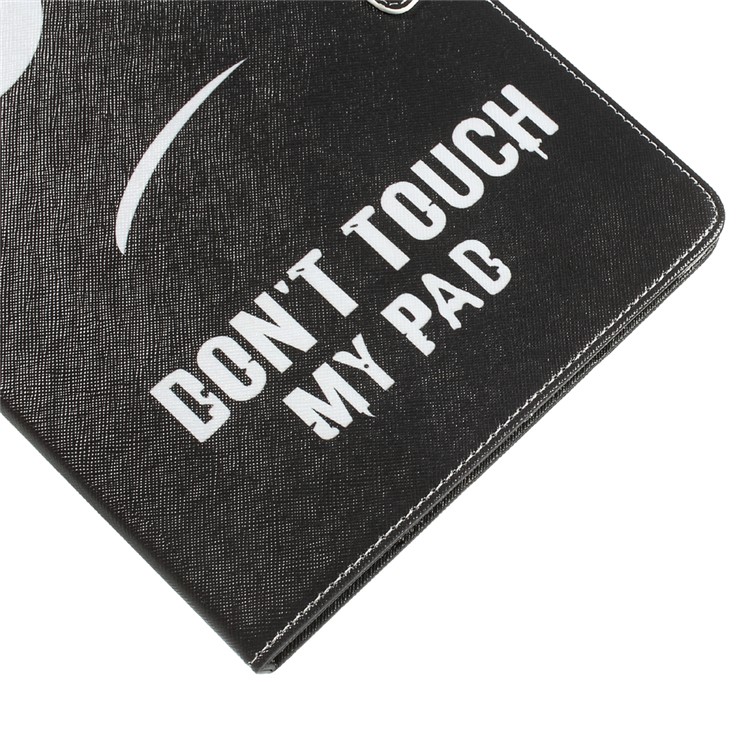 Dual-Sided Pattern Printing Leather Tablet Case Protector for iPad 9.7 (2018) / 9.7 (2017) - Do Not Touch My Pad-9