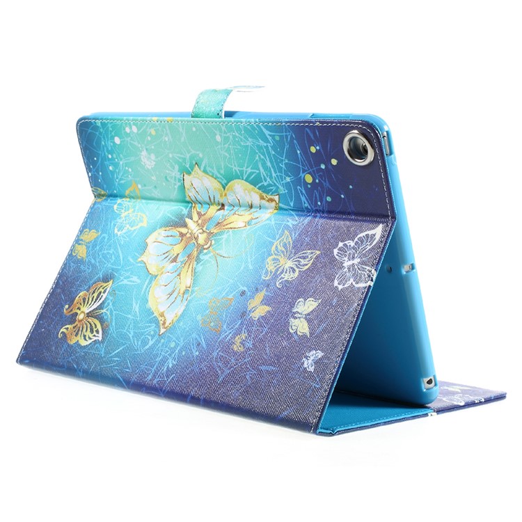 For iPad 9.7 (2018) / 9.7 (2017) Patterned Folio Leather Wallet Stand Shell - Beautiful Butterflies-5