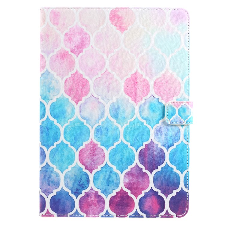 Double Sides Pattern Printing Flip Leather Wallet Stand Cover for iPad 9.7 (2018) / 9.7 (2017) - Colorized Retro Pattern-1