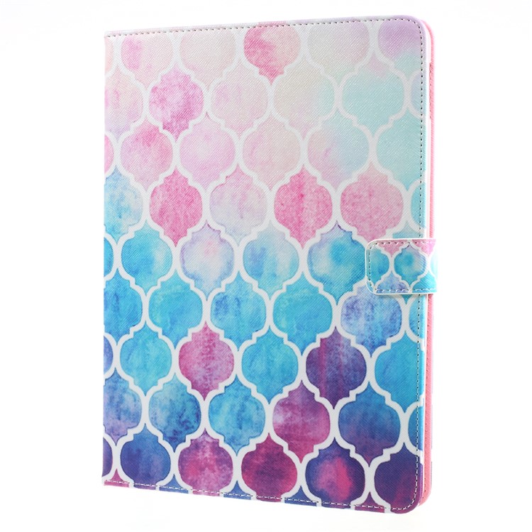 Double Sides Pattern Printing Flip Leather Wallet Stand Cover for iPad 9.7 (2018) / 9.7 (2017) - Colorized Retro Pattern-2