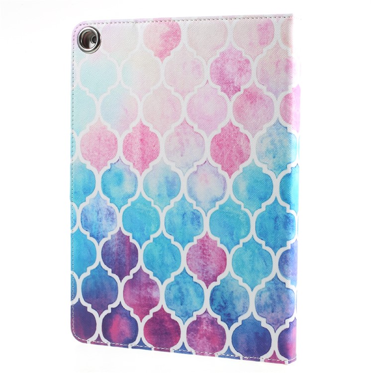 Double Sides Pattern Printing Flip Leather Wallet Stand Cover for iPad 9.7 (2018) / 9.7 (2017) - Colorized Retro Pattern-3