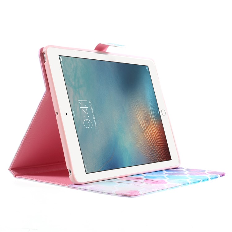 Double Sides Pattern Printing Flip Leather Wallet Stand Cover for iPad 9.7 (2018) / 9.7 (2017) - Colorized Retro Pattern-4