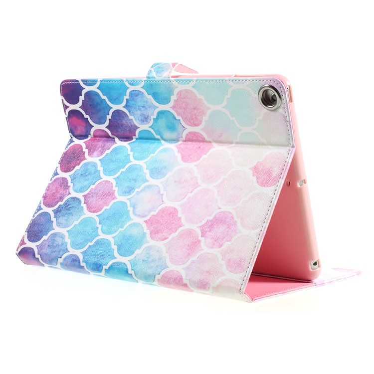 Double Sides Pattern Printing Flip Leather Wallet Stand Cover for iPad 9.7 (2018) / 9.7 (2017) - Colorized Retro Pattern-5