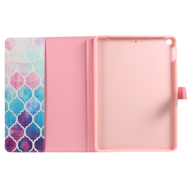 Double Sides Pattern Printing Flip Leather Wallet Stand Cover for iPad 9.7 (2018) / 9.7 (2017) - Colorized Retro Pattern-7