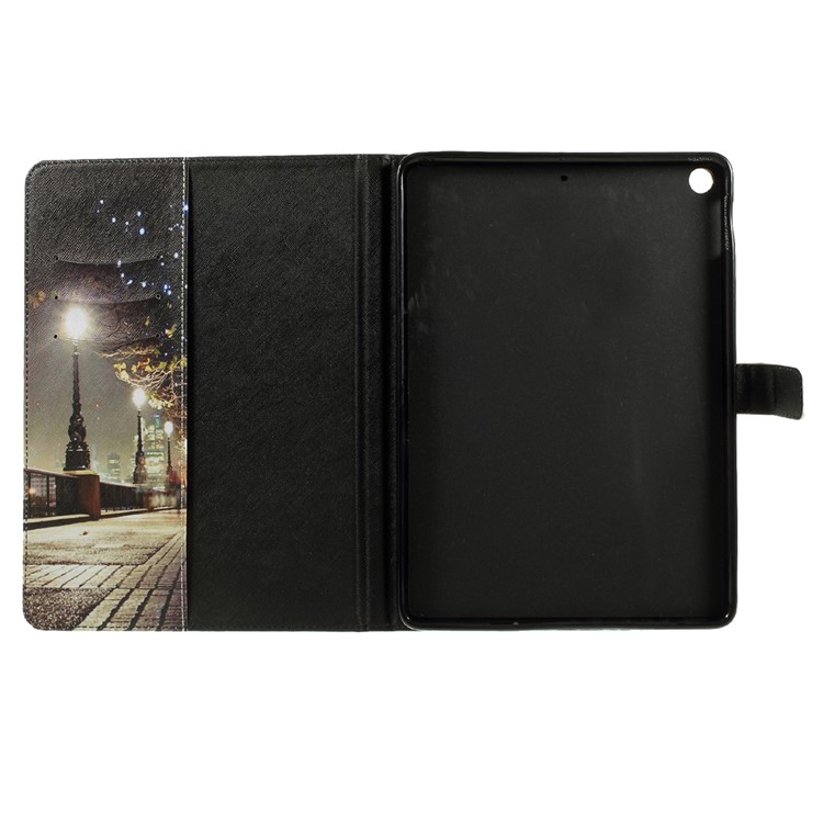 Patterned Stand Leather Wallet Folio Case Cover for iPad 9.7 (2018) / 9.7 (2017) - Night Scene-7
