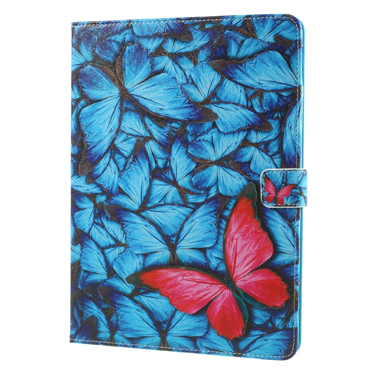 For iPad 9.7 (2018) / 9.7 (2017) Stand Leather Pattern Printing Folio Tablet Shell - Pretty Butterflies-2