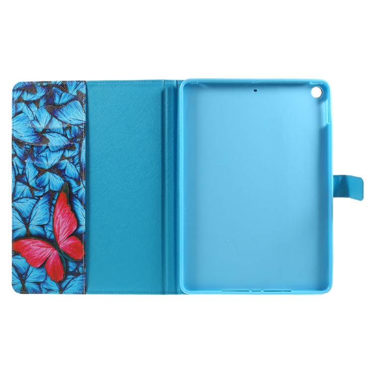 For iPad 9.7 (2018) / 9.7 (2017) Stand Leather Pattern Printing Folio Tablet Shell - Pretty Butterflies-7