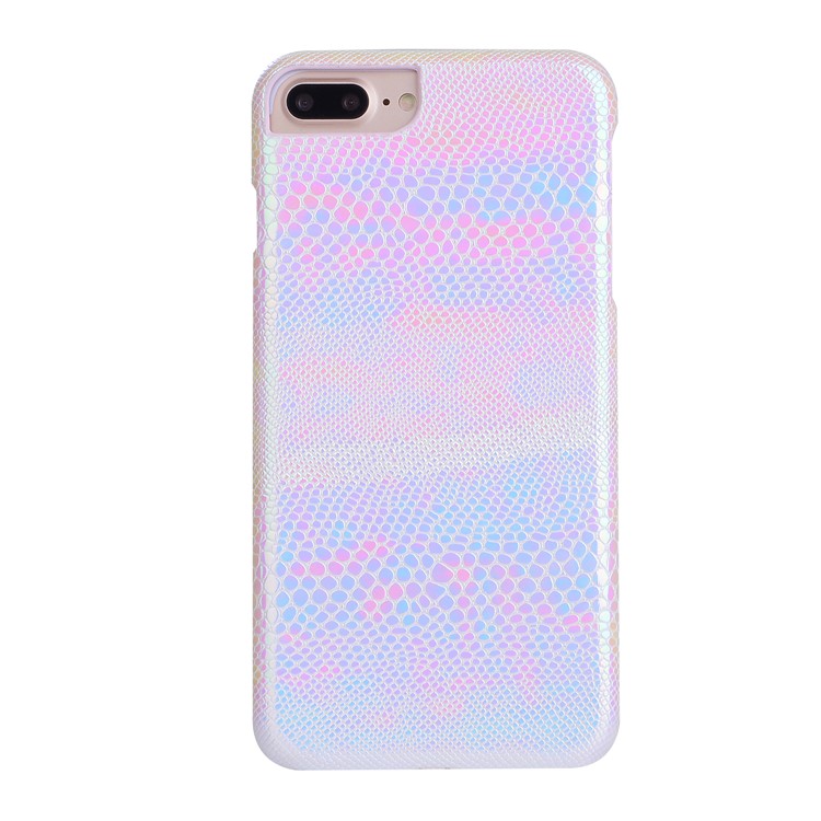 For iPhone 7 Plus 5.5 inch Fantasy Snake Skin Texture PC Mobile Phone Case - Pink-1