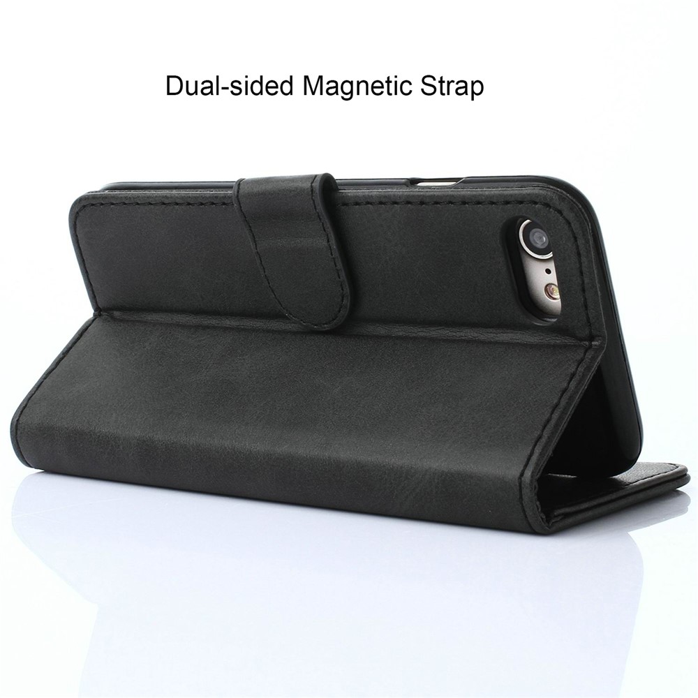 Lc. Étui De Support De Portefeuille En Cuir IMEEKE PU Pour IPhone SE (2e Génération) / 8/7 4,7 Pouces - Noir-3