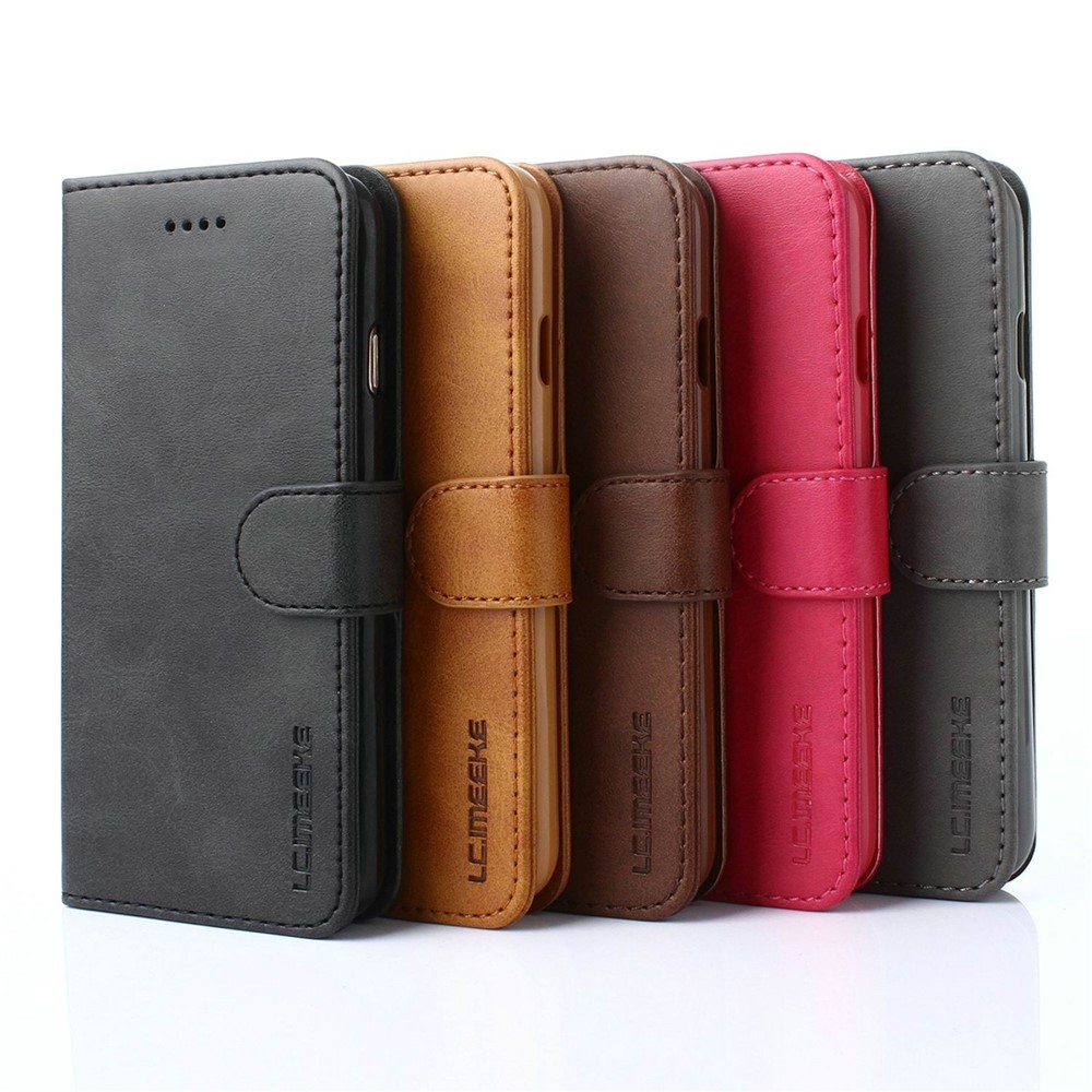 Lc. Étui De Support De Portefeuille En Cuir IMEEKE PU Pour IPhone SE (2e Génération) / 8/7 4,7 Pouces - Noir-6