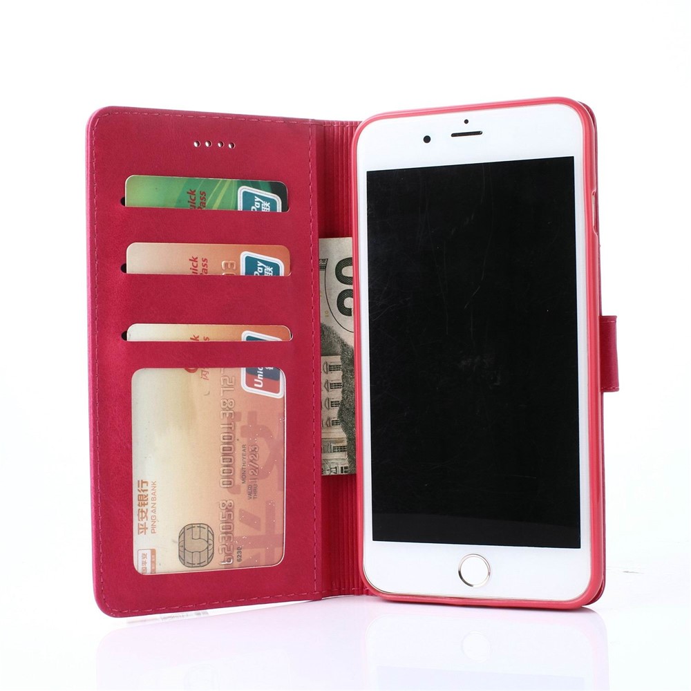 LC.IMEEKE Wallet Leather Stand Phone Cover for iPhone 8 / 7 4.7 inch - Rose-5
