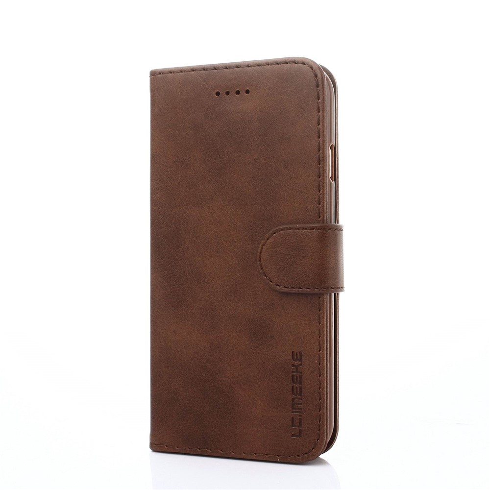 LC.IMEEKE Card Slots Leather Flip Stand Mobile Case for iPhone 8 / 7 4.7 inch - Coffee-1
