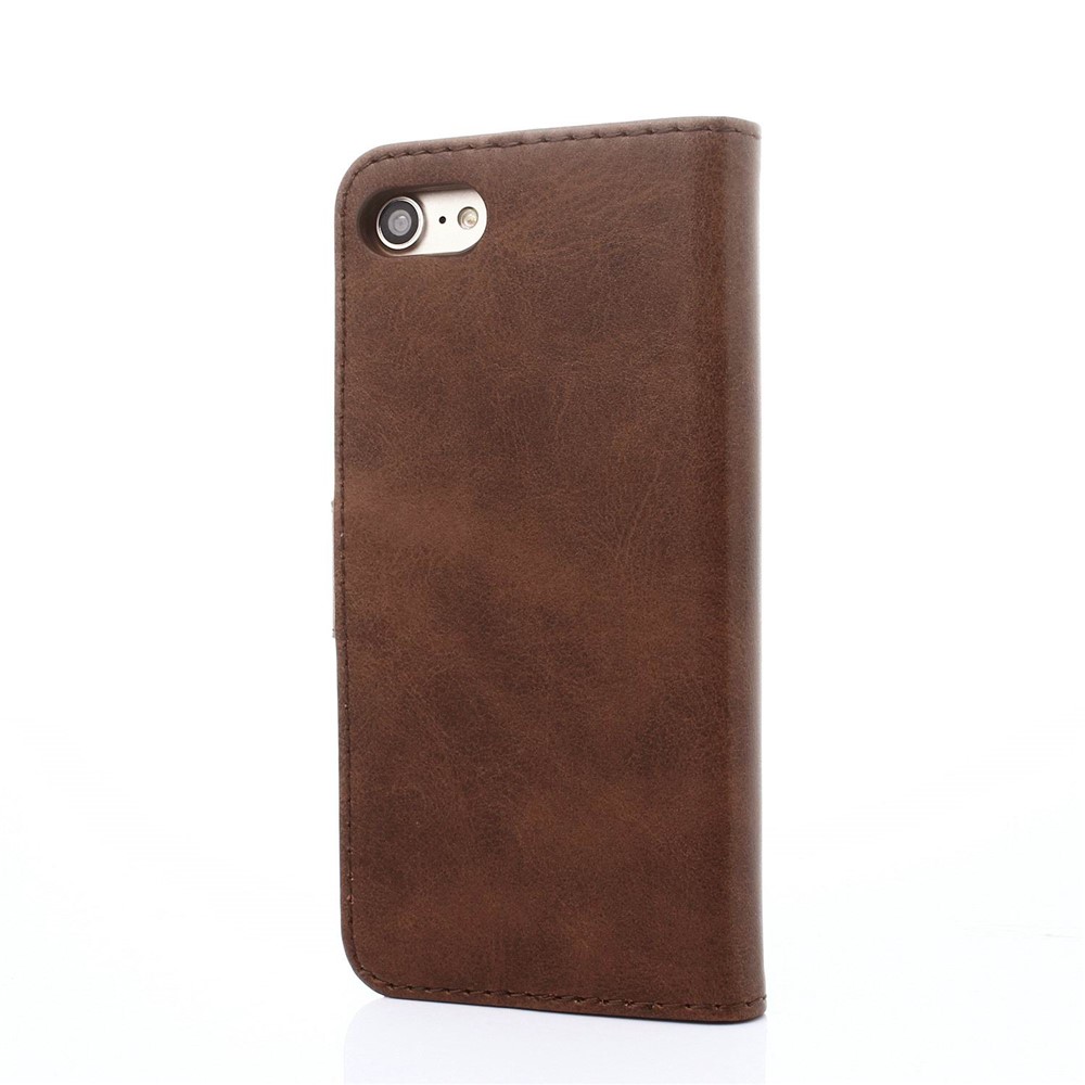 LC.IMEEKE Card Slots Leather Flip Stand Mobile Case for iPhone 8 / 7 4.7 inch - Coffee-2