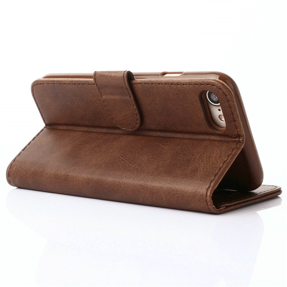 LC.IMEEKE Card Slots Leather Flip Stand Mobile Case for iPhone 8 / 7 4.7 inch - Coffee-4