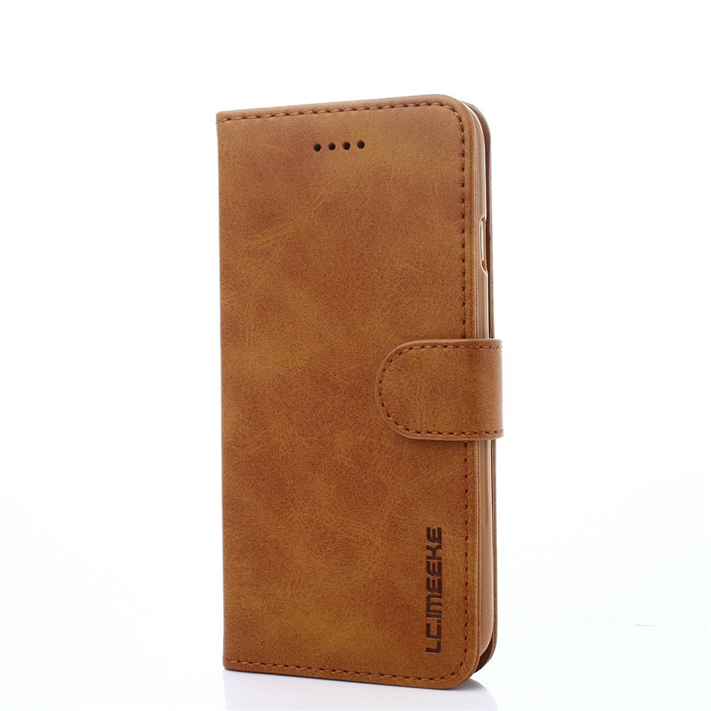 LC.IMEEKE PU Leather Protection Cell Phone Case with Card Slots for iPhone 8 / 7 4.7 inch - Brown-1
