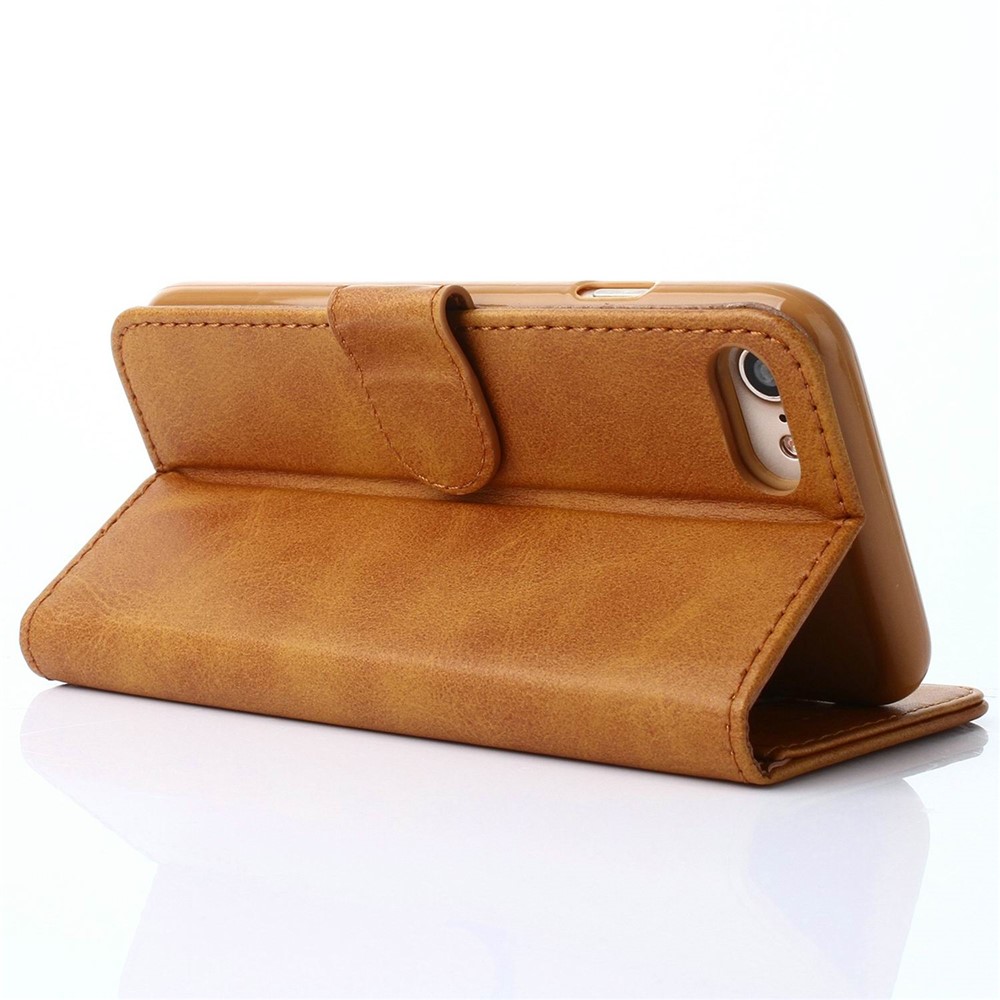 LC.IMEEKE PU Leather Protection Cell Phone Case with Card Slots for iPhone 8 / 7 4.7 inch - Brown-4