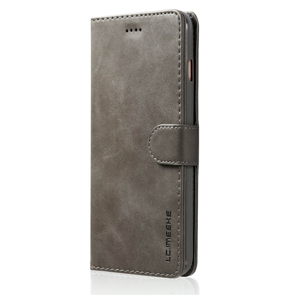 LC.IMEEKE PU Leather Wallet Phone Case for iPhone 8 Plus / 7 Plus 5.5 inch - Grey-2