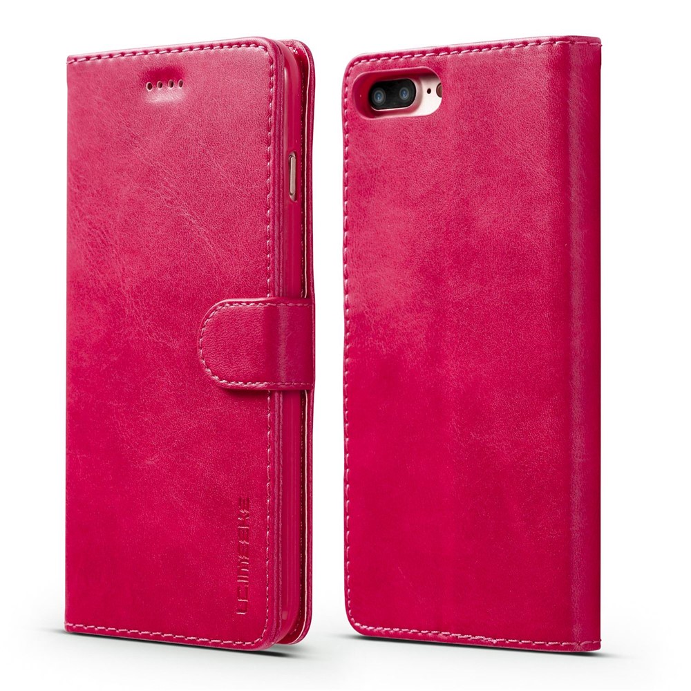 LC.IMEEKE Leather Wallet Mobile Shell for iPhone 8 Plus / 7 Plus 5.5 inch - Rose-1