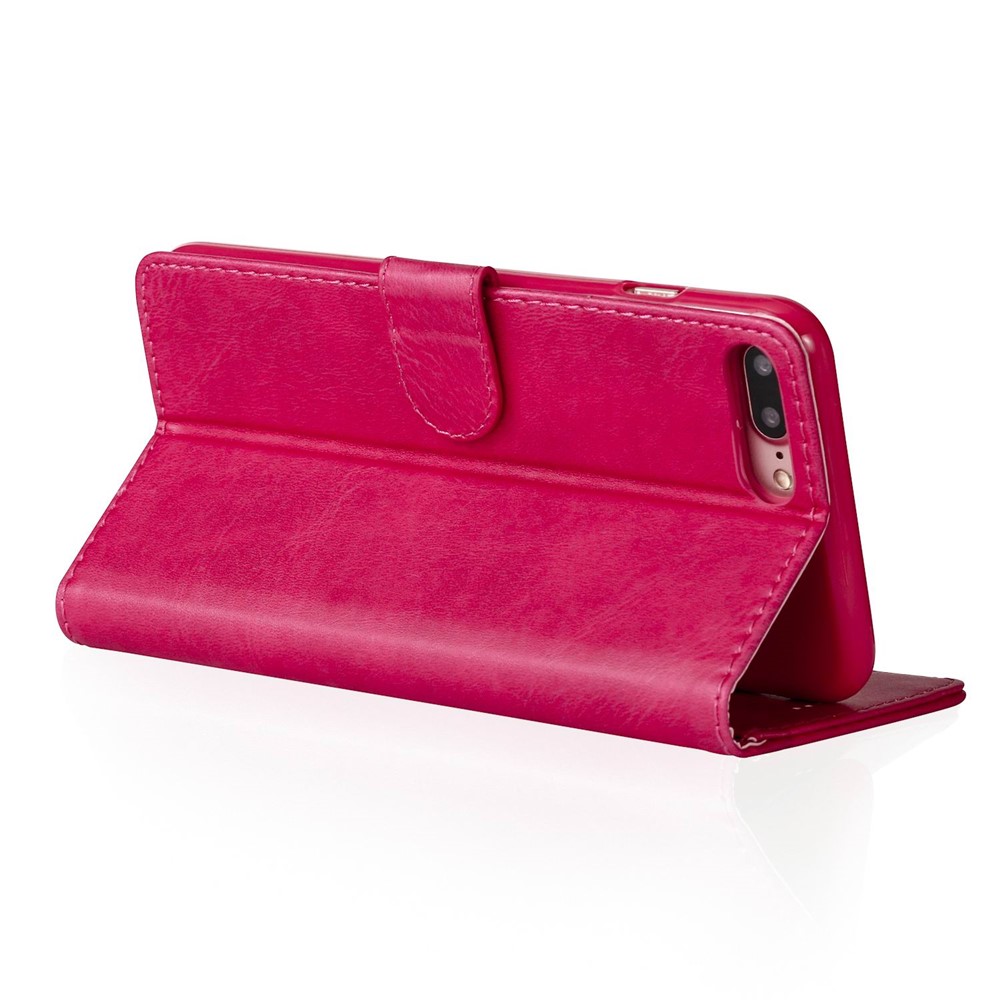 LC.IMEEKE Leather Wallet Mobile Shell for iPhone 8 Plus / 7 Plus 5.5 inch - Rose-4