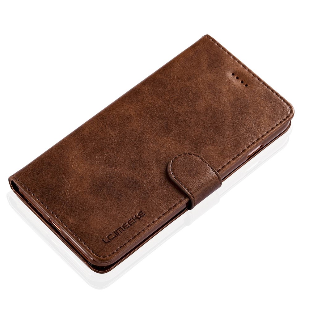 LC.IMEEKE PU Leather Wallet Mobile Casing for iPhone 8 Plus / 7 Plus 5.5 inch - Coffee-6