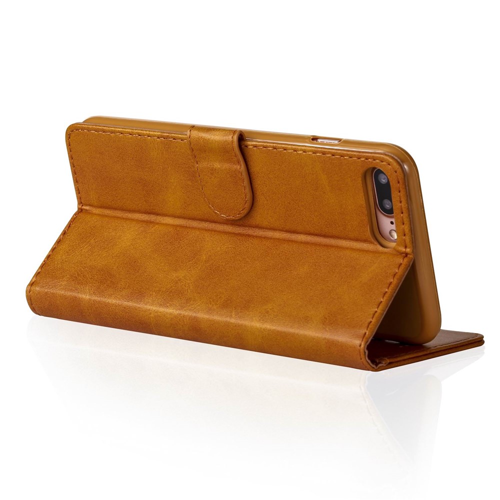 LC.IMEEKE Leather Stand Case Phone Accessory for iPhone 8 Plus / 7 Plus 5.5 inch - Brown-4