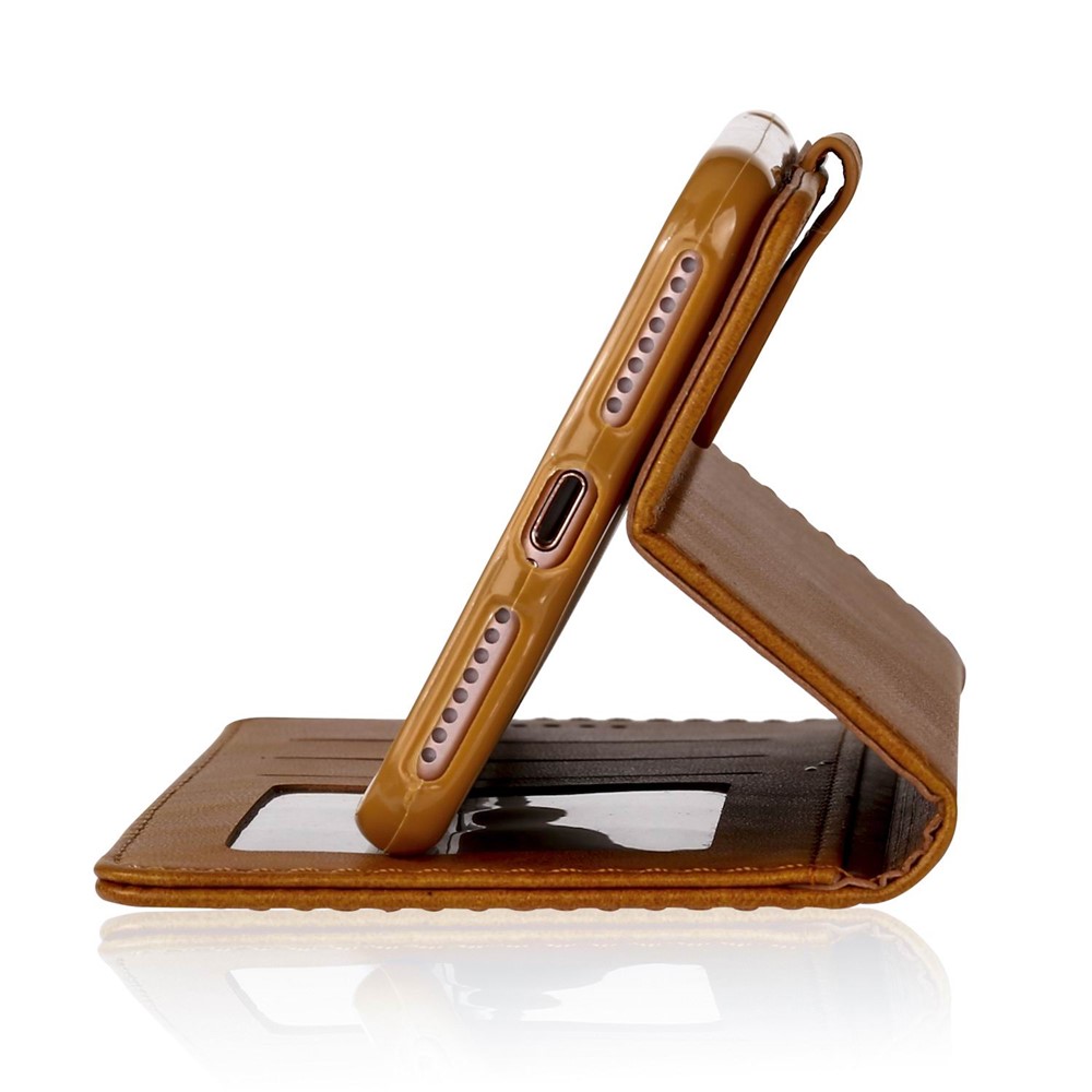 LC.IMEEKE Leather Stand Case Phone Accessory for iPhone 8 Plus / 7 Plus 5.5 inch - Brown-7