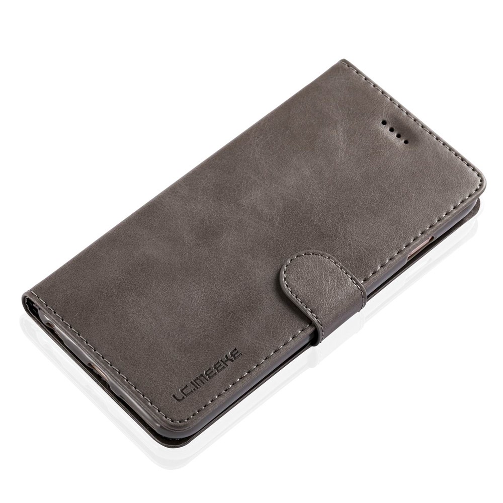 LC.IMEEKE Genuine Split Leather Wallet Mobile Phone Protector with Stand for iPhone 6s / 6 - Grey-6