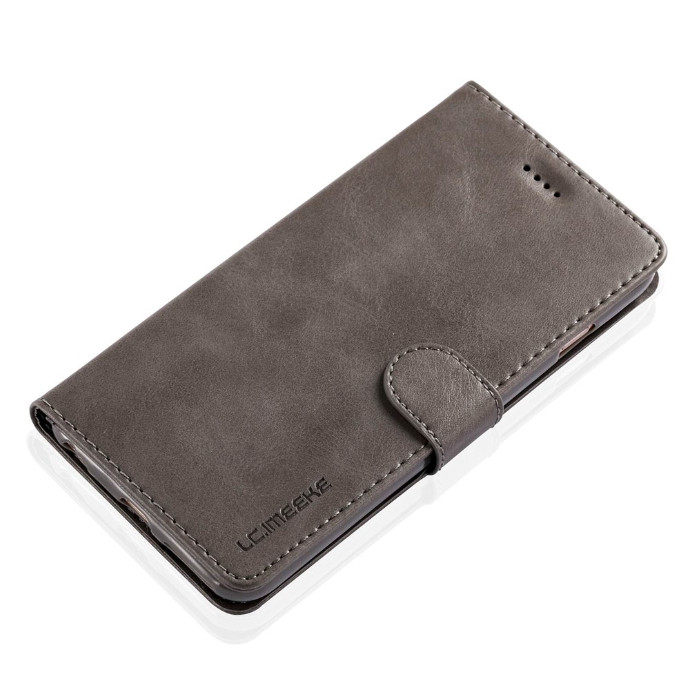 Lc. Imeeke Textured PU Leather Wallet Casing Per Iphone 6s / 6 Con Supporto Pieghevole Regolabile - Grigio-6