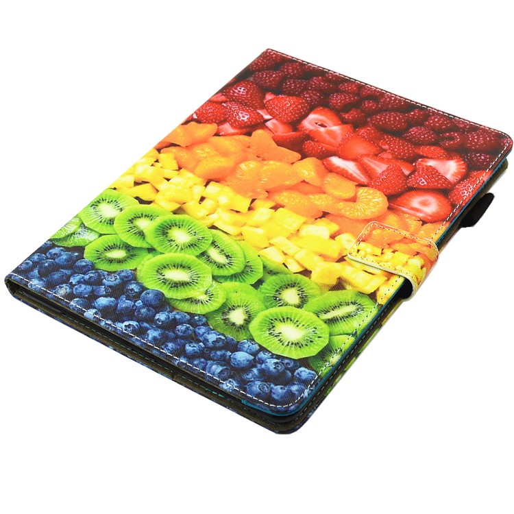 For iPad 9.7 (2017) Pattern Printing Smart Leather Case with Card Slots - Fruit Feast-2