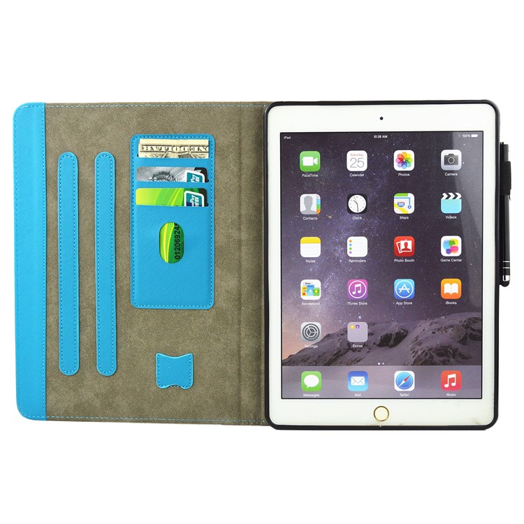 For iPad 9.7 (2017) Pattern Printing Smart Leather Case with Card Slots - Fruit Feast-9