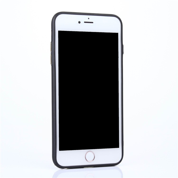LC.IMEEKE Rivet Leather Coated TPU Card Holder Phone Casing for iPhone 6s / 6 - Black-2