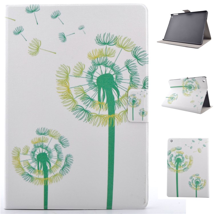 For iPad 9.7 (2017) Pattern Printing Leather Stand Case with Card Slots - Dandelions-1