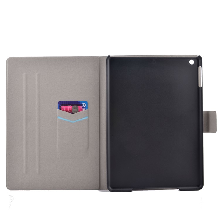 For iPad 9.7 (2017) Pattern Printing Leather Stand Case with Card Slots - Dandelions-6