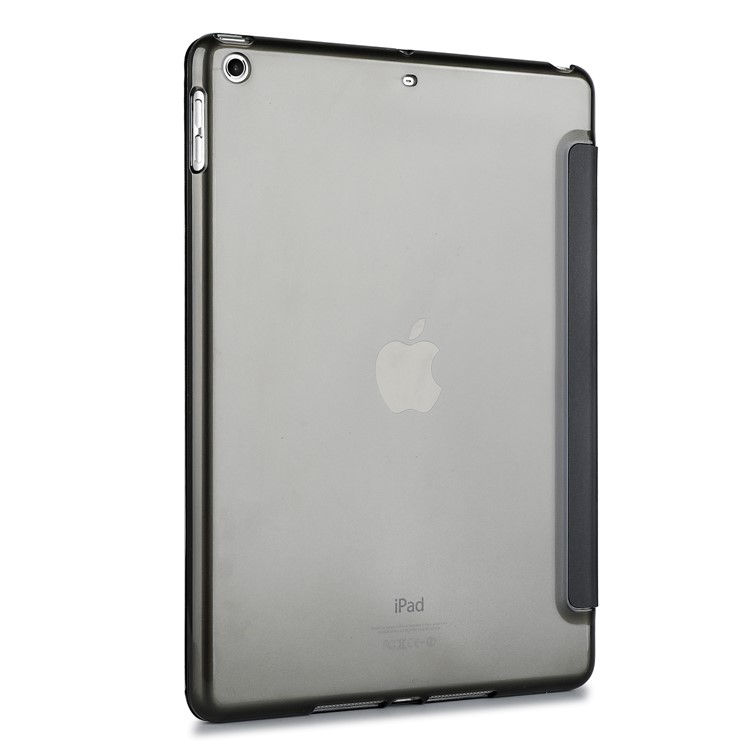 Tri-fold PU Leather Smart Flip Tablet Shell Cover for iPad 9.7 (2017) - Black-5