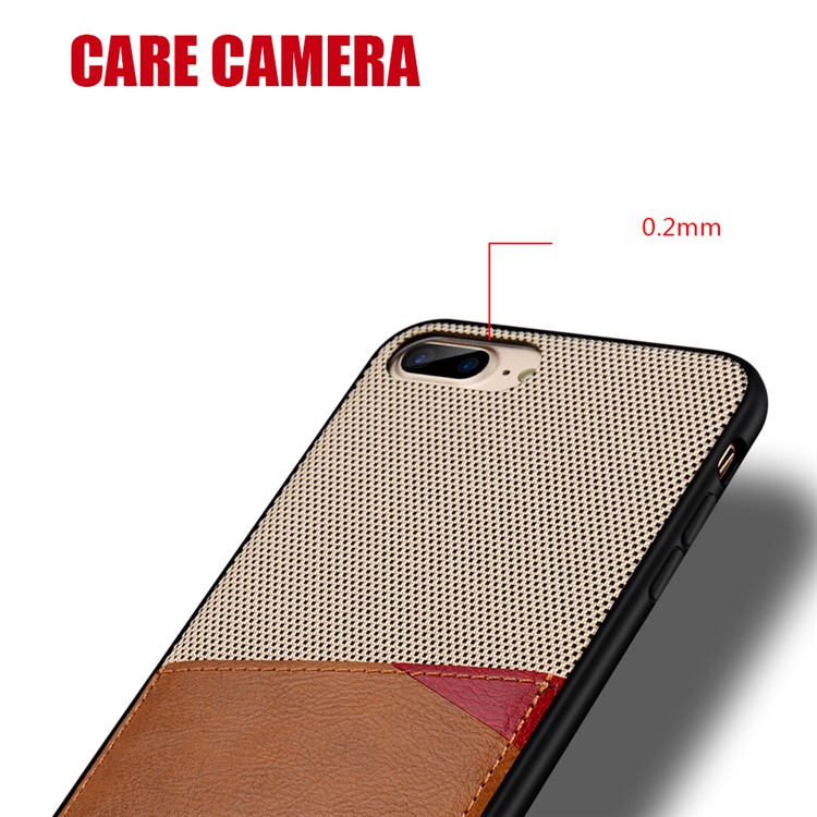 WUW for iPhone 7 Plus 5.5 Card Holder PU Leather Coated PC TPU Phone Case (wuw-k72) - Black-11