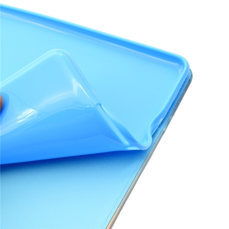 Patrón de impresión de cuero de la cartera de pie de Shell para iPad 9.7(2017) - alheña loto-7