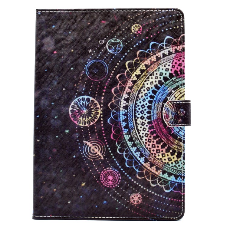 Pattern Printing Leather Wallet Stand Cover for iPad 9.7 (2018) / 9.7 (2017) - Beautiful Ethnic Pattern-2