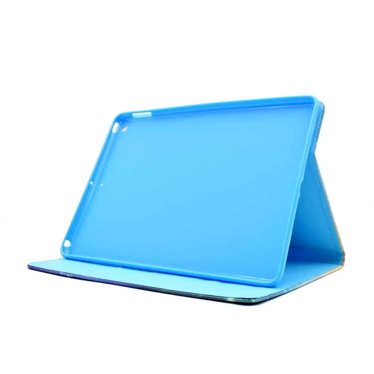 Padrão de couro carteira tampa da mesa com suporte para iPad 9.7 (2017) - Half Henna Lotus-5