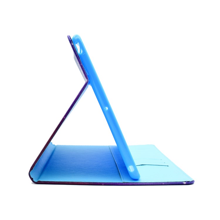 Padrão de couro carteira tampa da mesa com suporte para iPad 9.7 (2017) - Half Henna Lotus-9