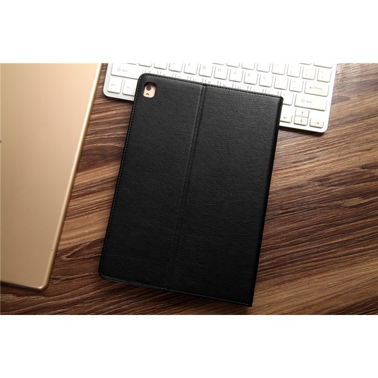 CMAI2 Leather Card Slots Flip Case with Stylus Pen Holder for iPad Pro 9.7 inch - Black-8