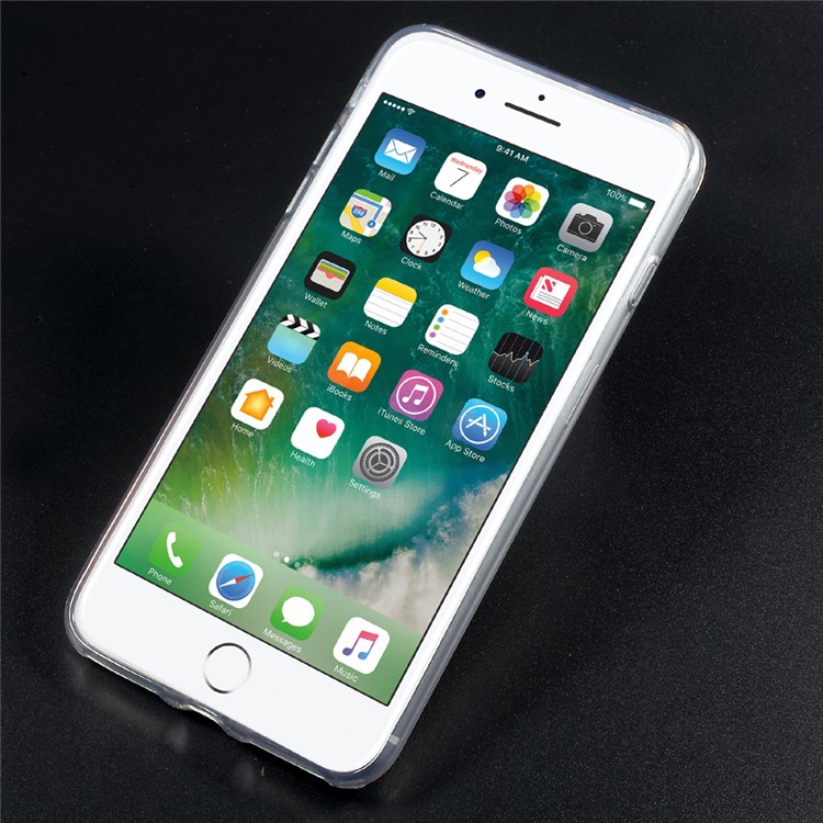 Gradient Color Bling Flash Powder Diamonte Mirror TPU Soft Case for iPhone 7 Plus - Grey-2