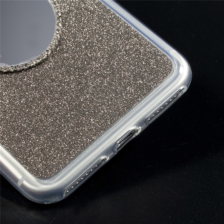 Gradient Color Bling Flash Powder Diamonte Mirror TPU Soft Case for iPhone 7 Plus - Grey-7