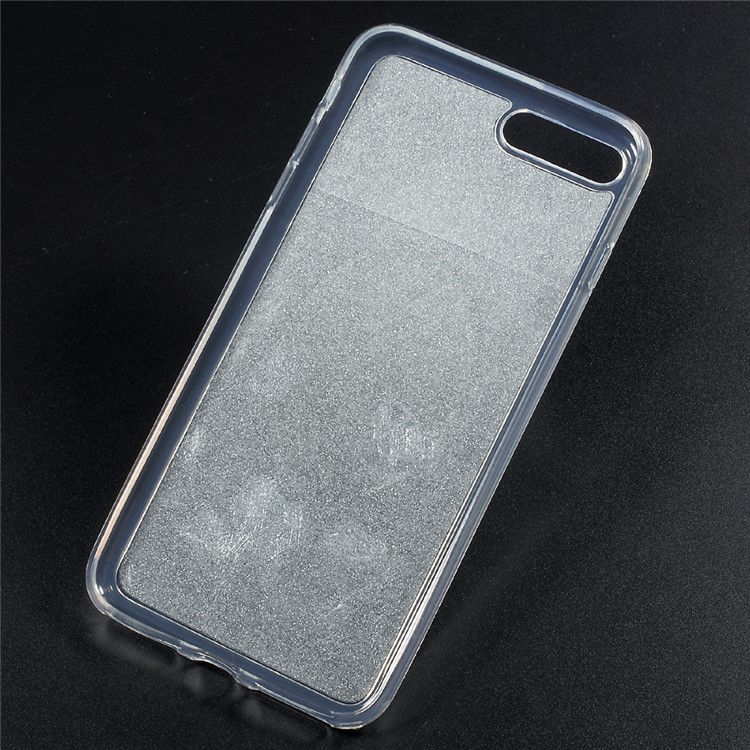 Gradient Color Bling Flash Powder Diamonte Mirror TPU Soft Case for iPhone 7 Plus - Grey-8