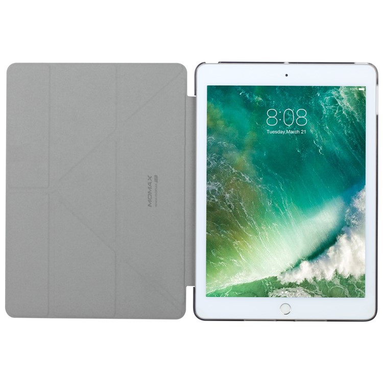 MOMAX Origami Tri-fold Stand Leather Smart Case for iPad 9.7 inch (2017) - Black-10