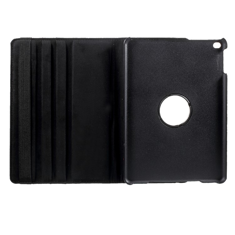 For iPad 9.7 inch (2017) Cartoon Figures Pattern Leather 360 Degree Rotary Stand Tablet Case - Black-8