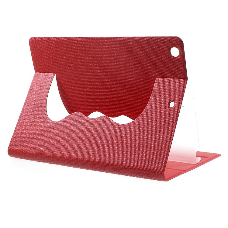 For iPad 9.7-inch (2017) 360 Degree Rotary Stand Leather Smart Case - Red-6