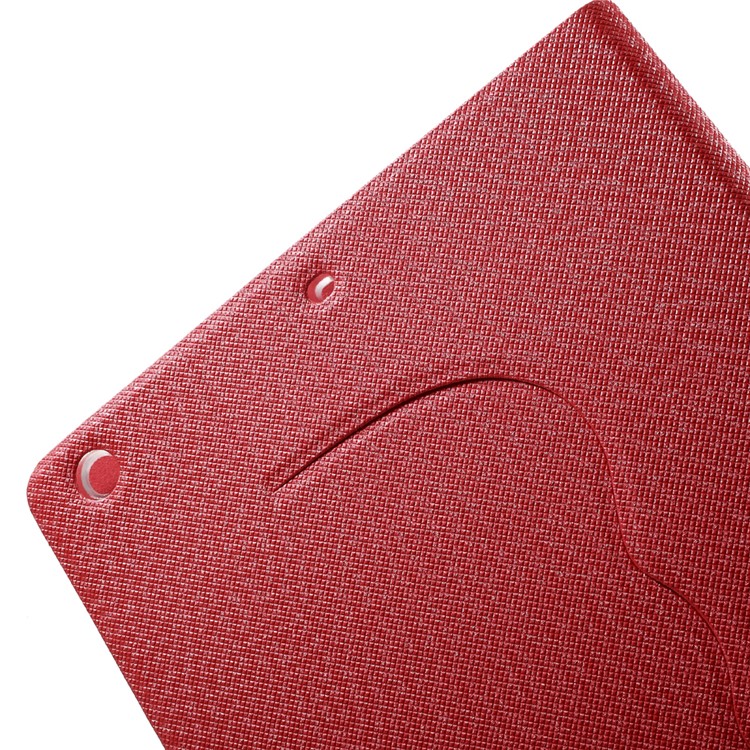 For iPad 9.7-inch (2017) 360 Degree Rotary Stand Leather Smart Case - Red-7